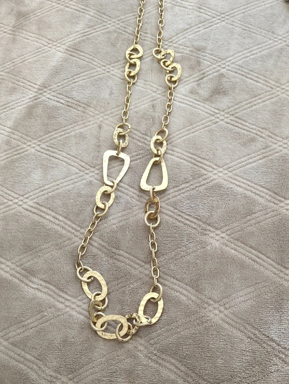 Lia Sophia Gold Link Statement Necklace - Women Jewelry - Picture 1 of 4
